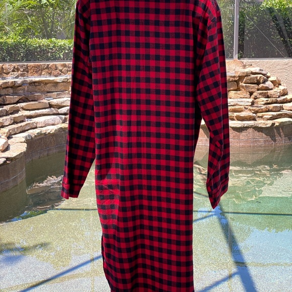 POLO RALPH LAUREN PLAID ONE-PIECE NIGHTSHIRT - Picture 5 of 5